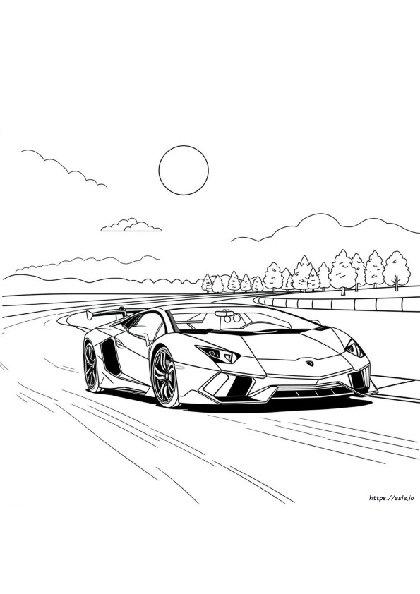 Lamborghini Colouring In