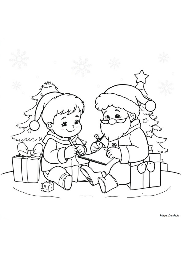 Brief An Den Weihnachtsmann Ausmalbild Kostenlos