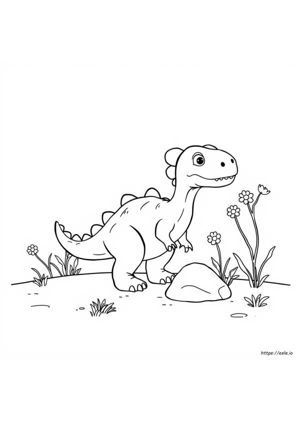 Mini Dinosaurus Värityskuvat