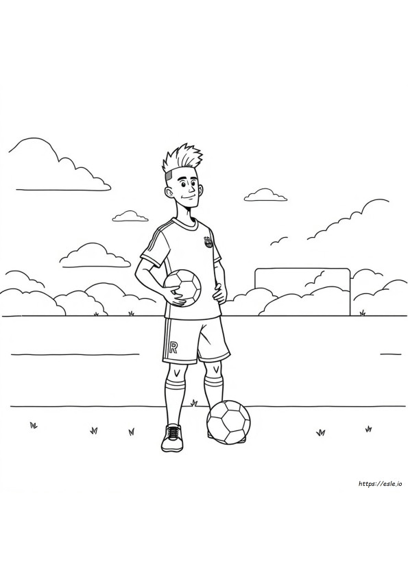 Neymar Jr Printable Coloring Pages