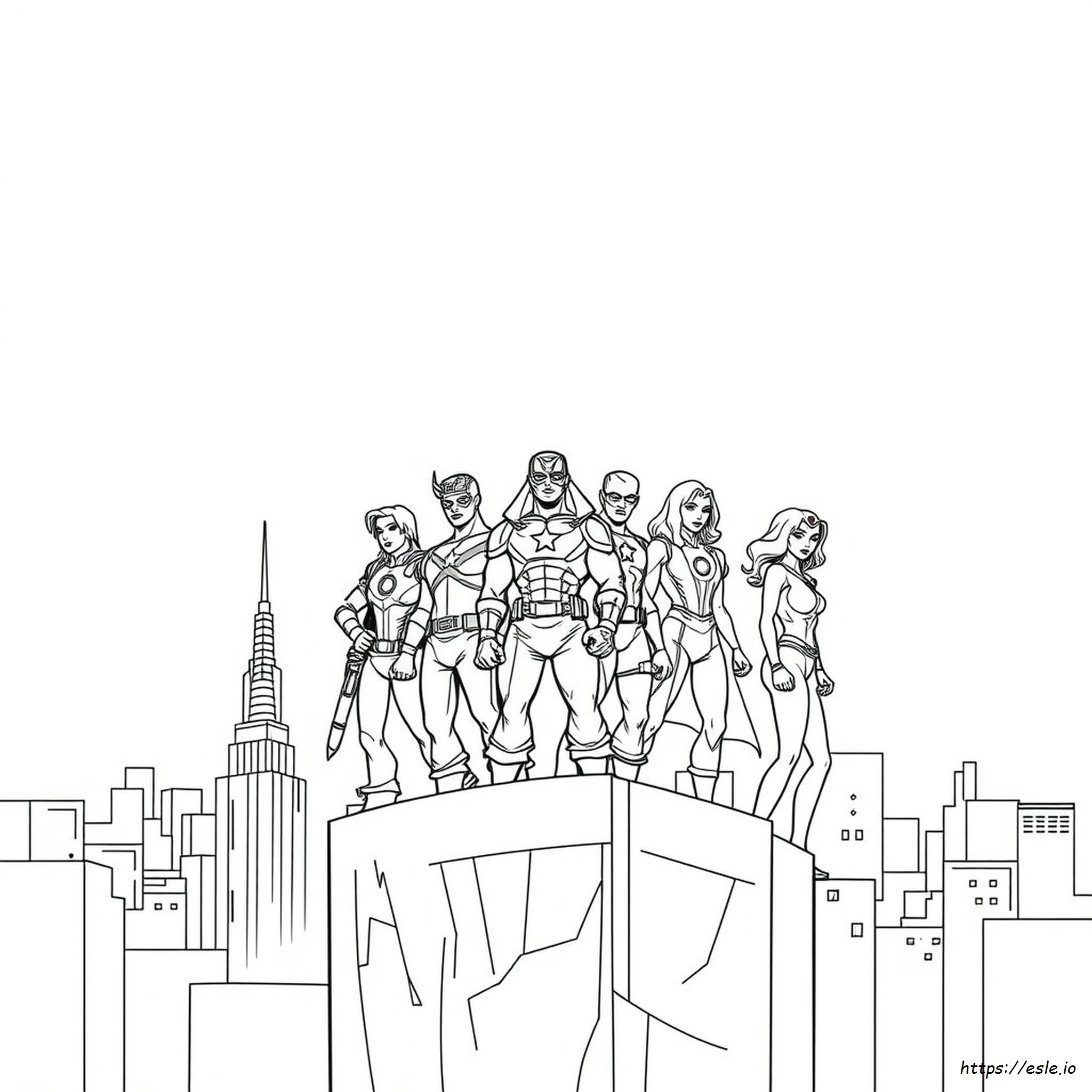 Avengers Team Coloring Pages