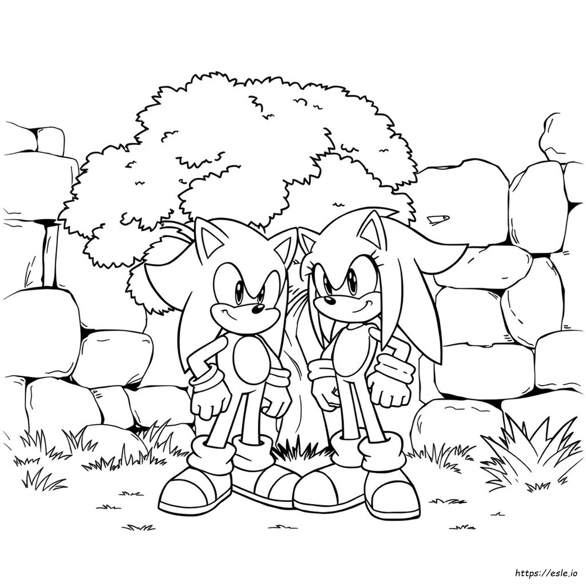 Sonic And Knuckles Coloring Pages