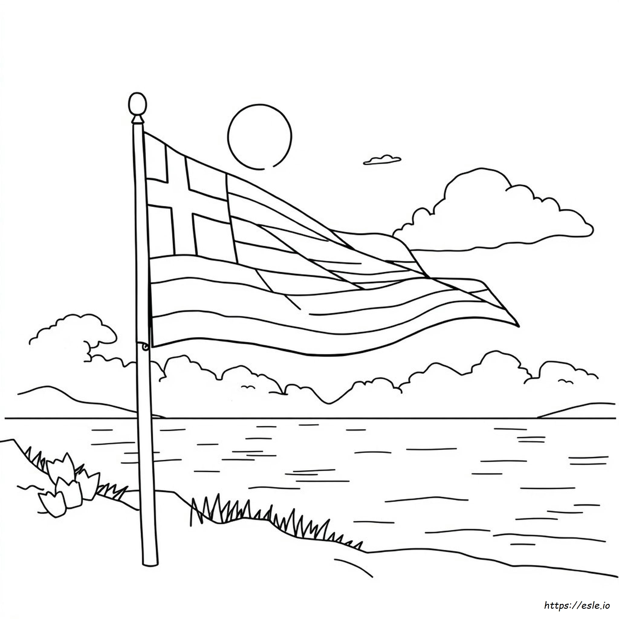 Greek Flag Colouring