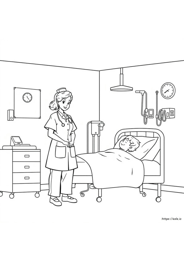 Colouring Pages Of Nurse