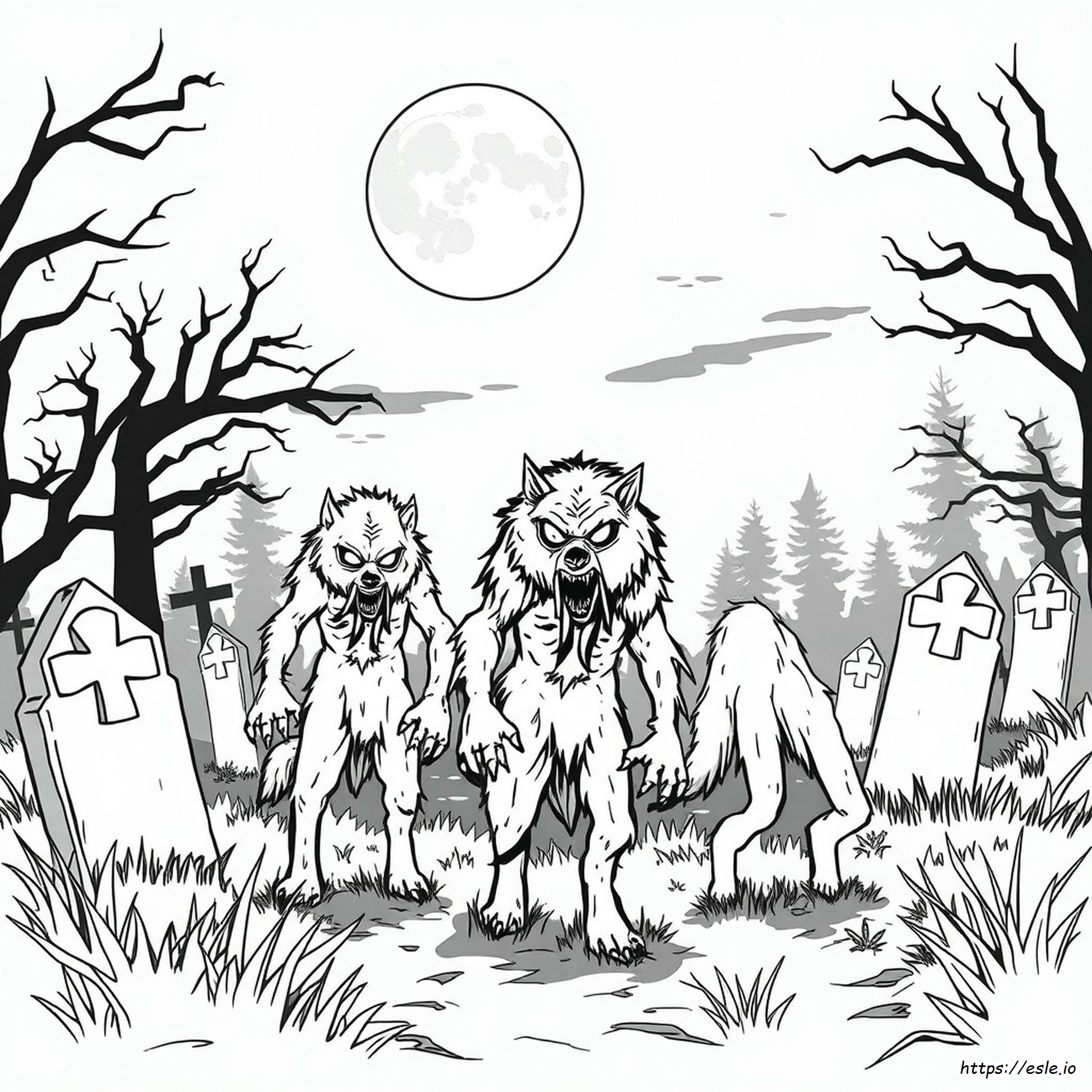 Zombies 2 Coloring Pages Werewolf