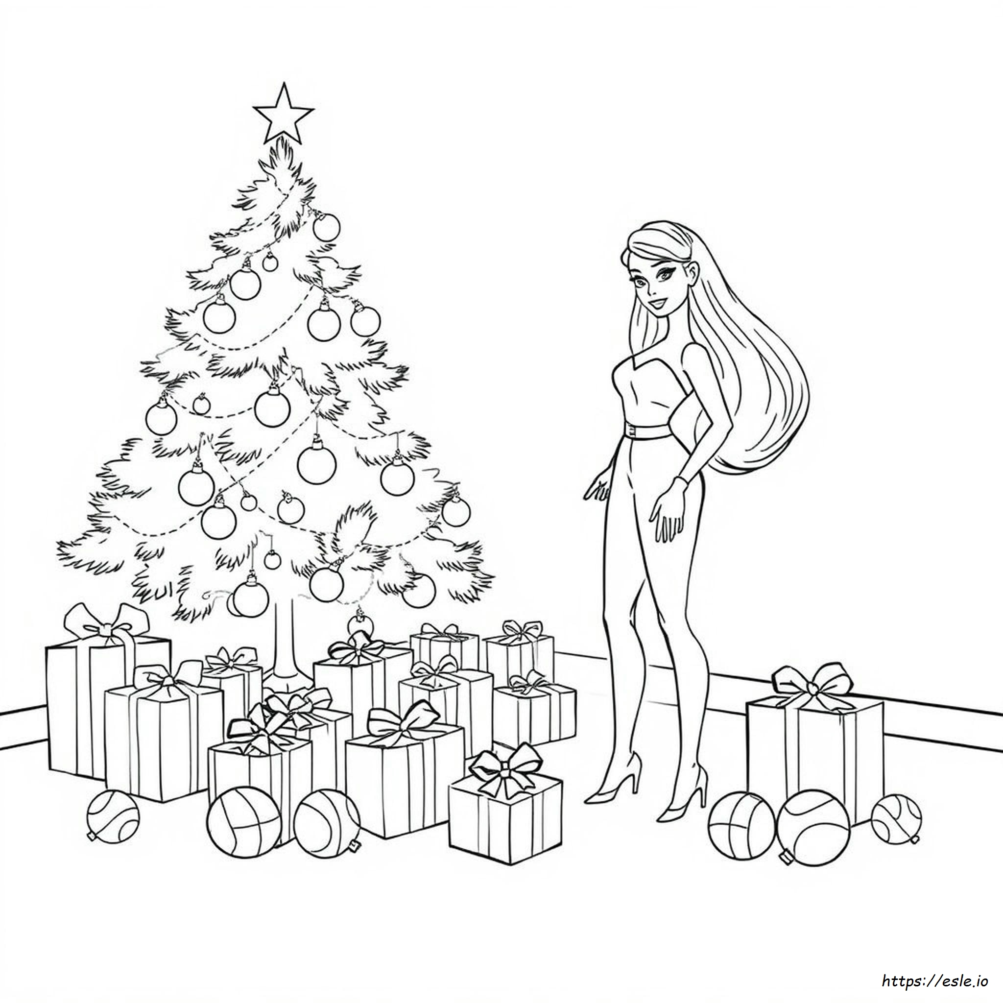 Holiday Barbie Coloring Pages