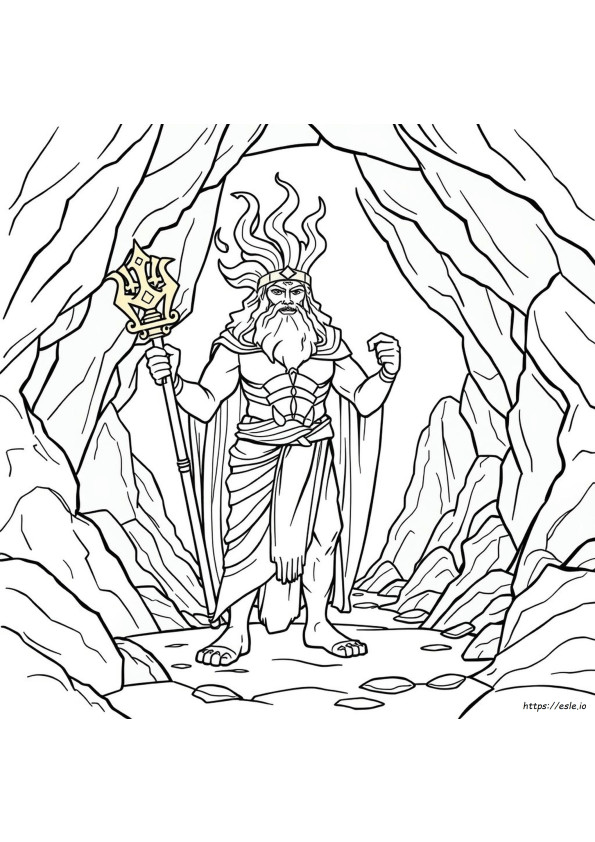 Hades Greek God Coloring Page
