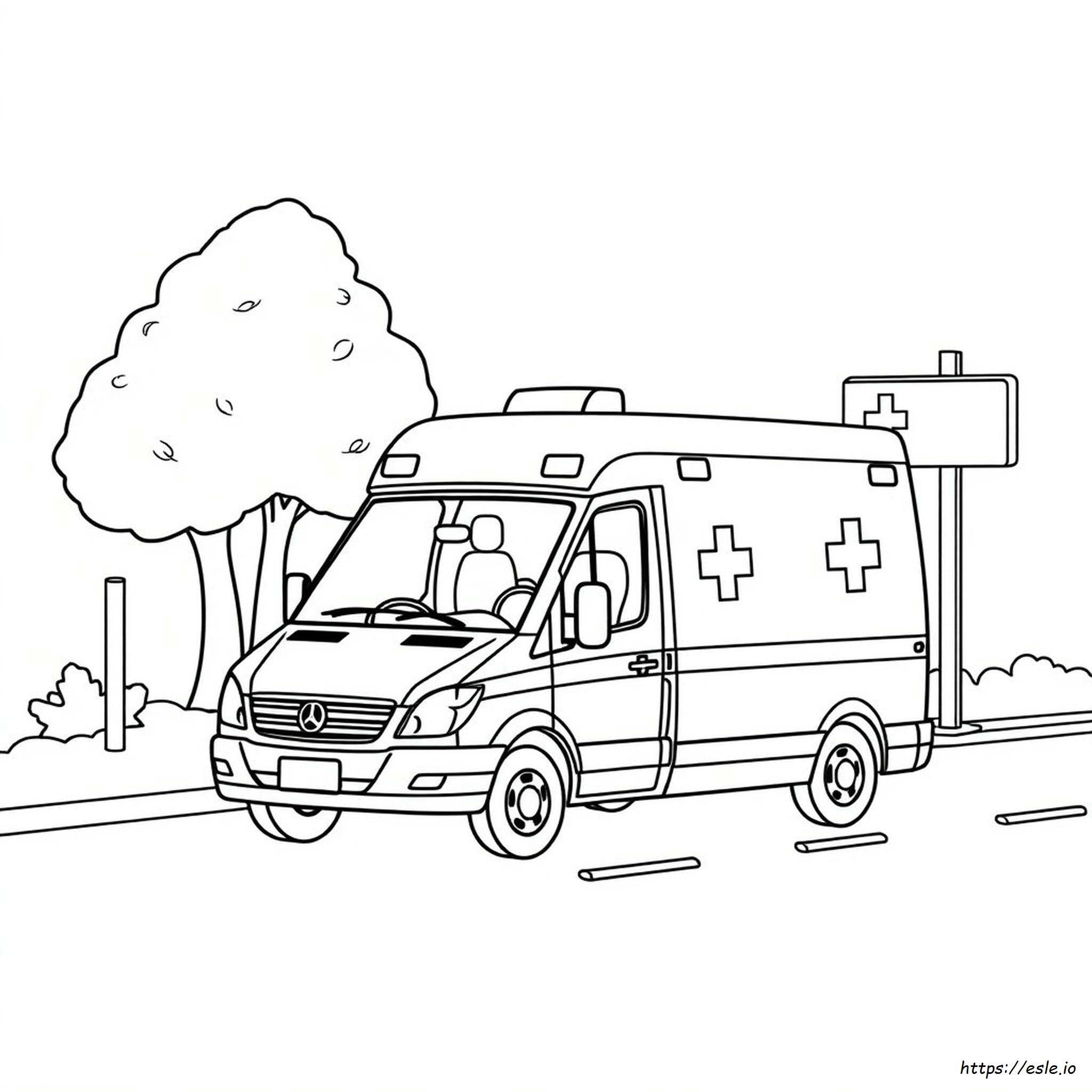 Ambulance Car Coloring
