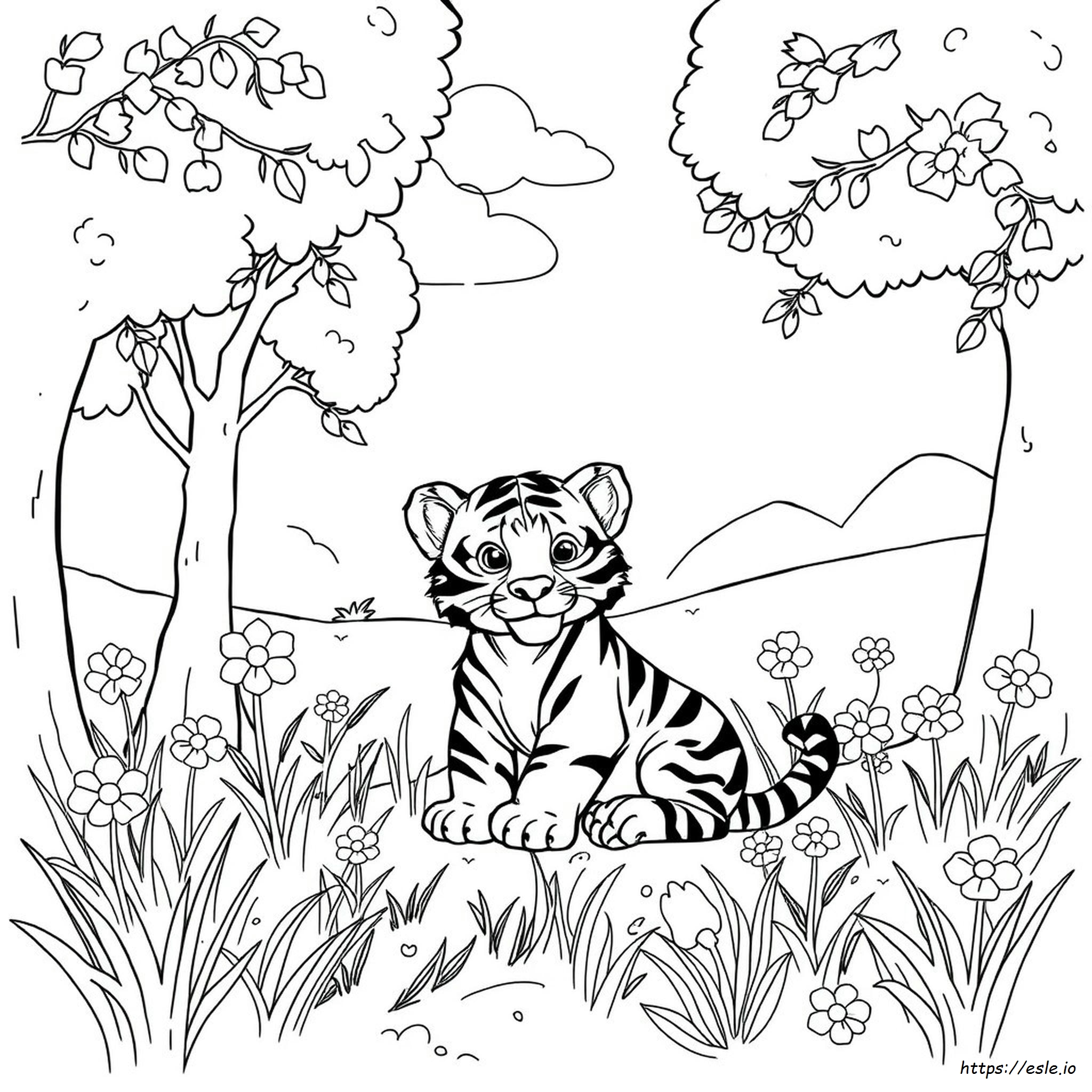 Tiger Cub Coloring Page