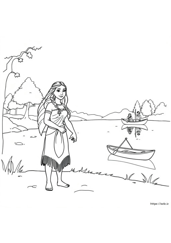 Coloriage Pocahontas Gratuit