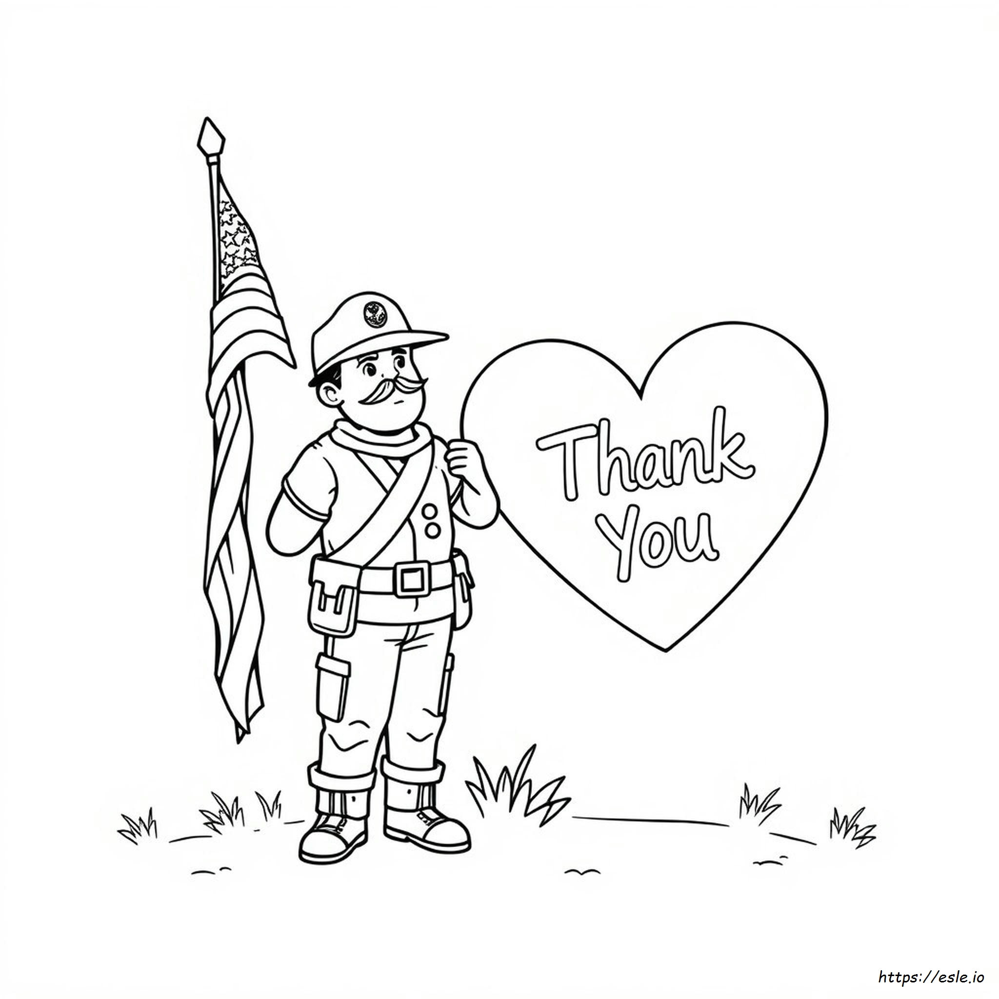 Pagina Da Colorare Con Cuore Per Il Giorno Dei Veterani