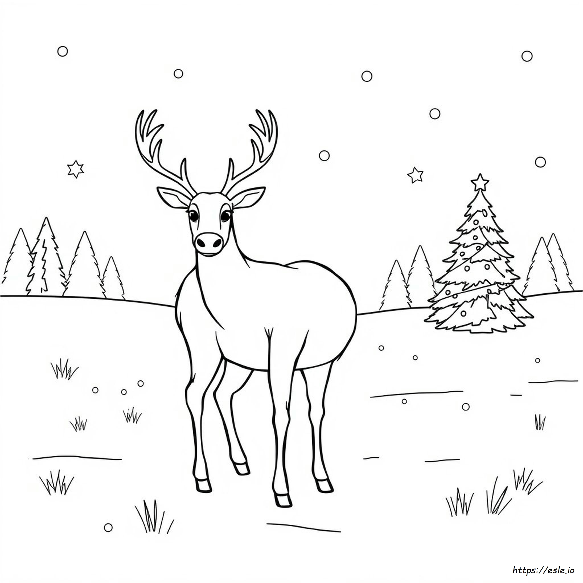 Printable Reindeer Coloring Pages