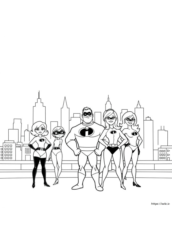 Disney Incredibles Coloring Pages