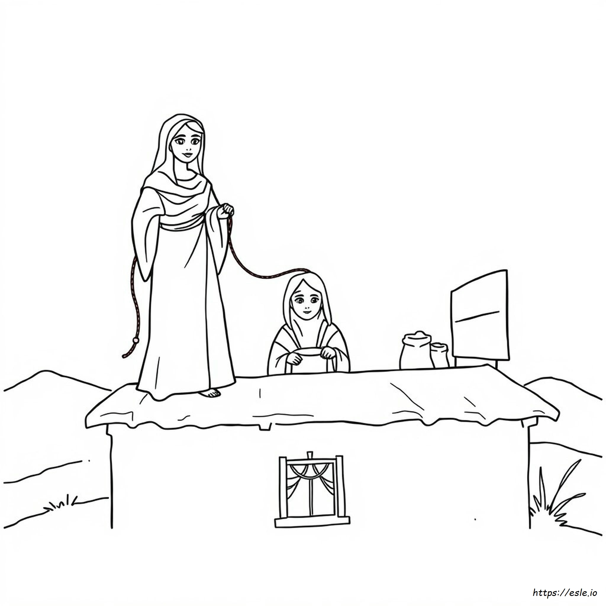 Rahab Y Los Espías Para Colorear