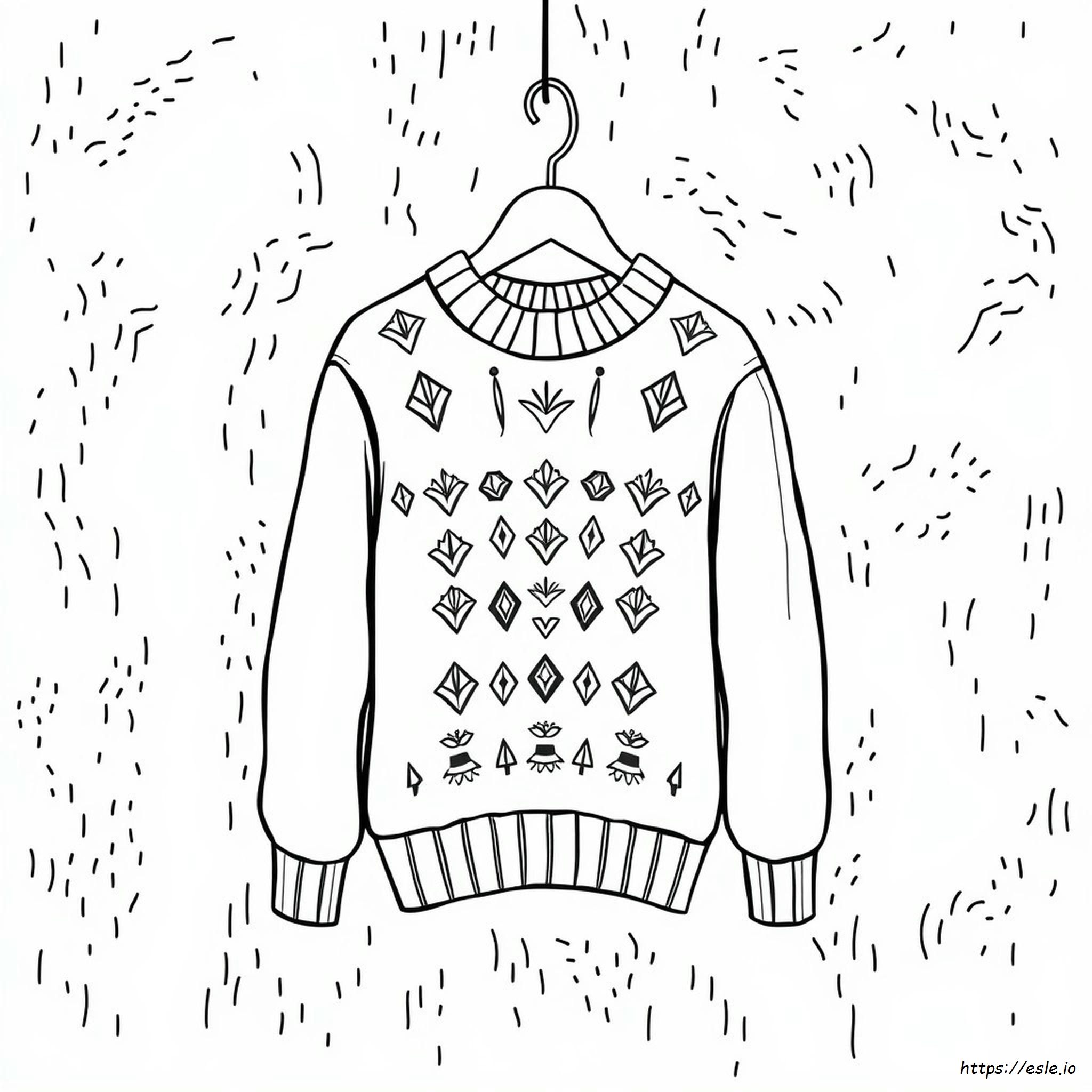 Sweater Coloring Page Free Printable