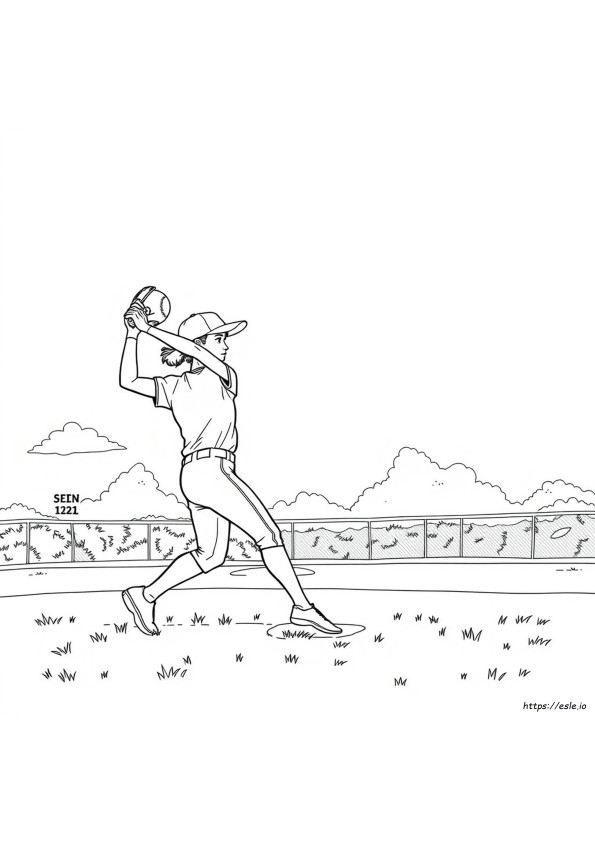 Fantastici Disegni Di Softball Da Colorare