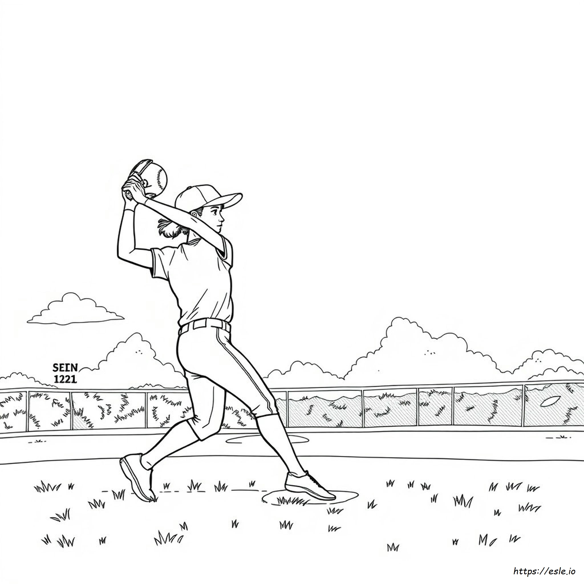 Cool Softball Coloring Pages