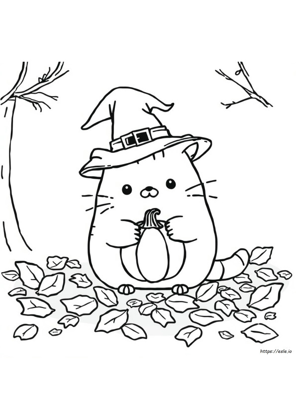 Pusheen Halloween Coloring