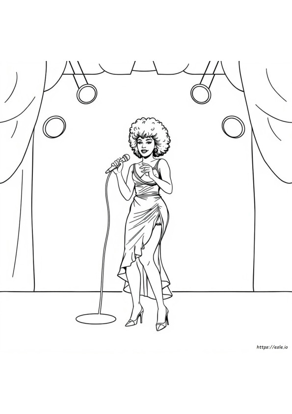 Gambar Mewarnai Tina Turner