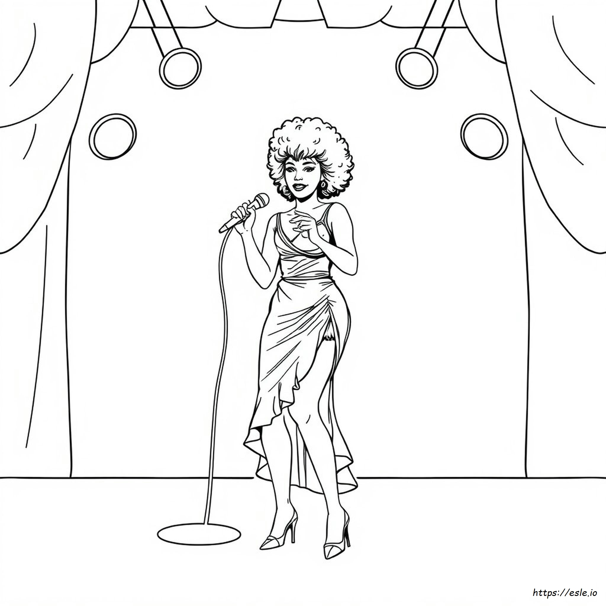 Tina Turner Coloring Page
