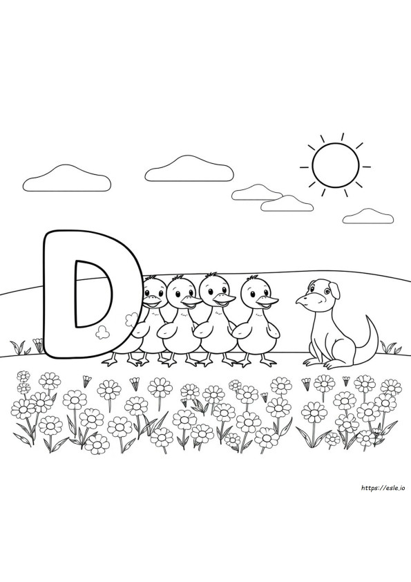 Coloriage Lettre D À Imprimer