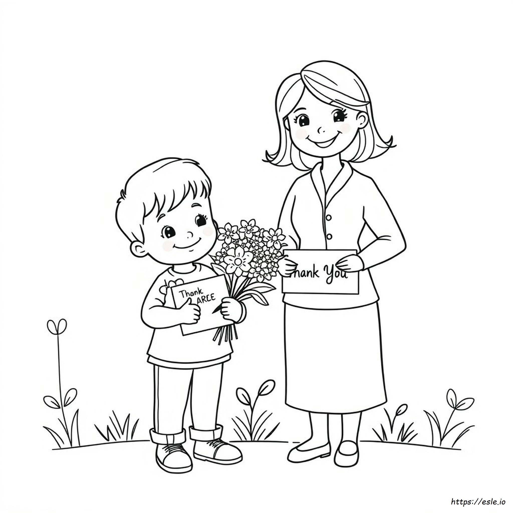 Coloriages Gratuits À Imprimer Pour Remercier Les Maîtres