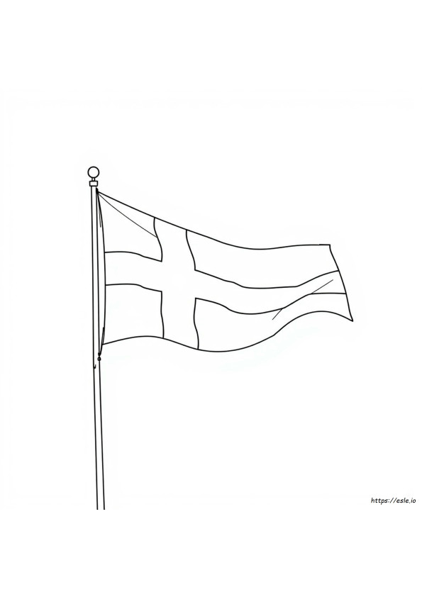 Bandiera Svezia Da Colorare