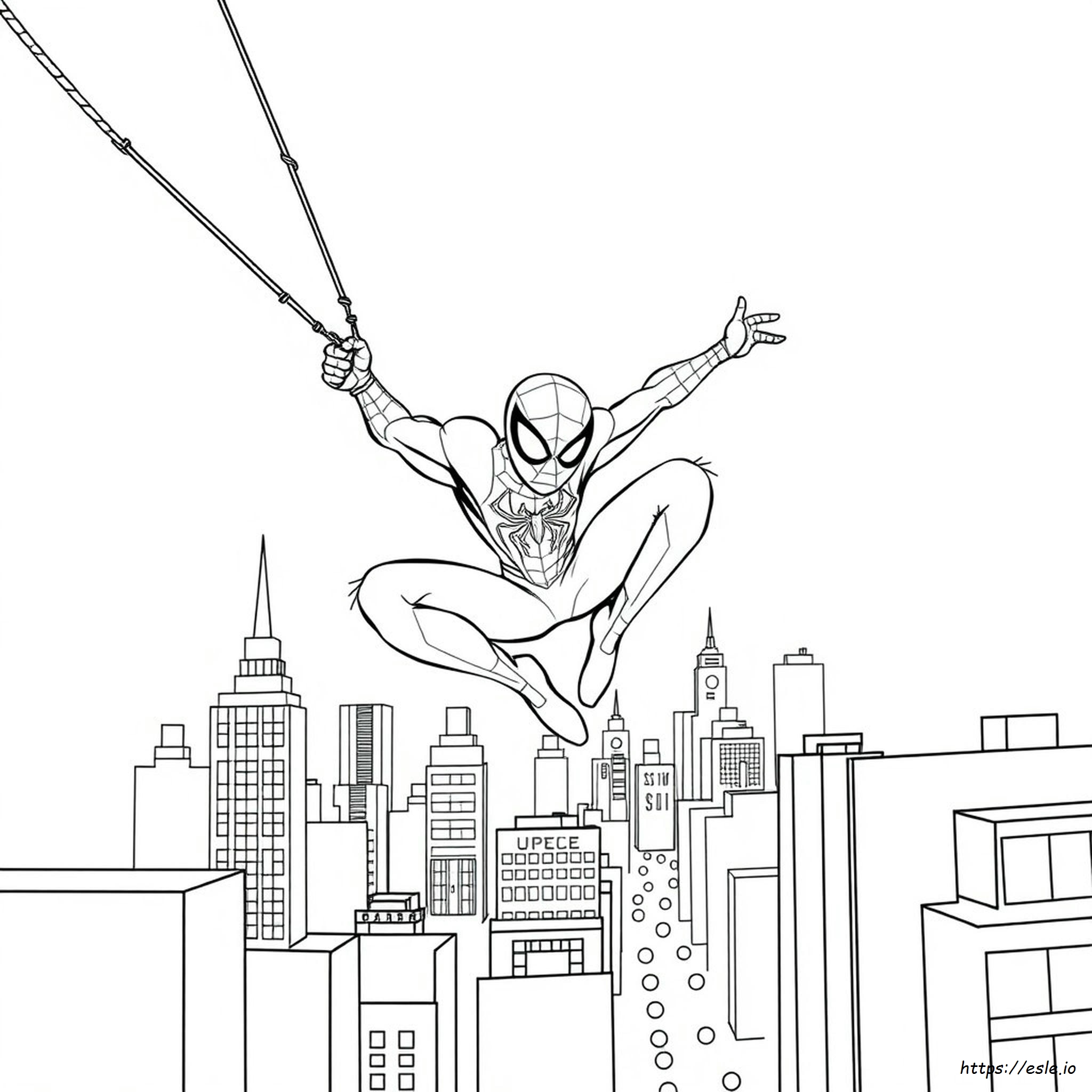 Spidey And Spin Coloring Page