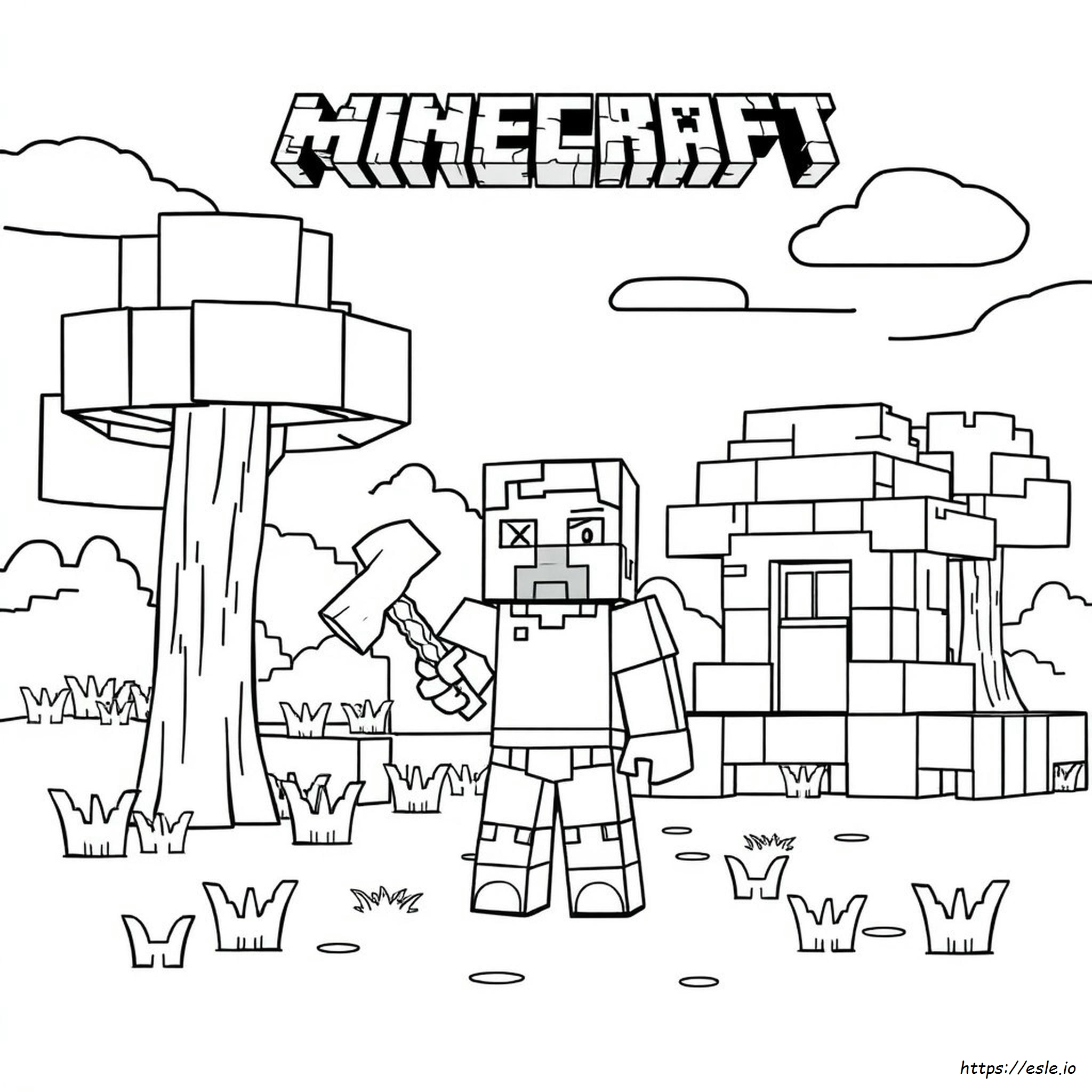 Minecraft Värityskuvat Lapsille