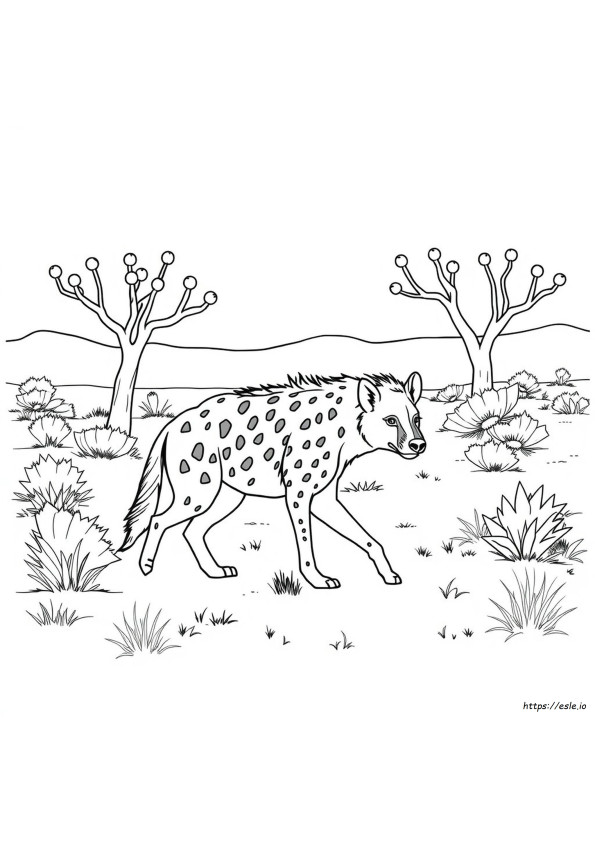 Coloriage Hyène