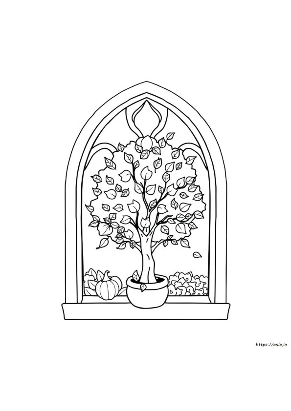 Gereja Musim Gugur Gambar Mewarnai