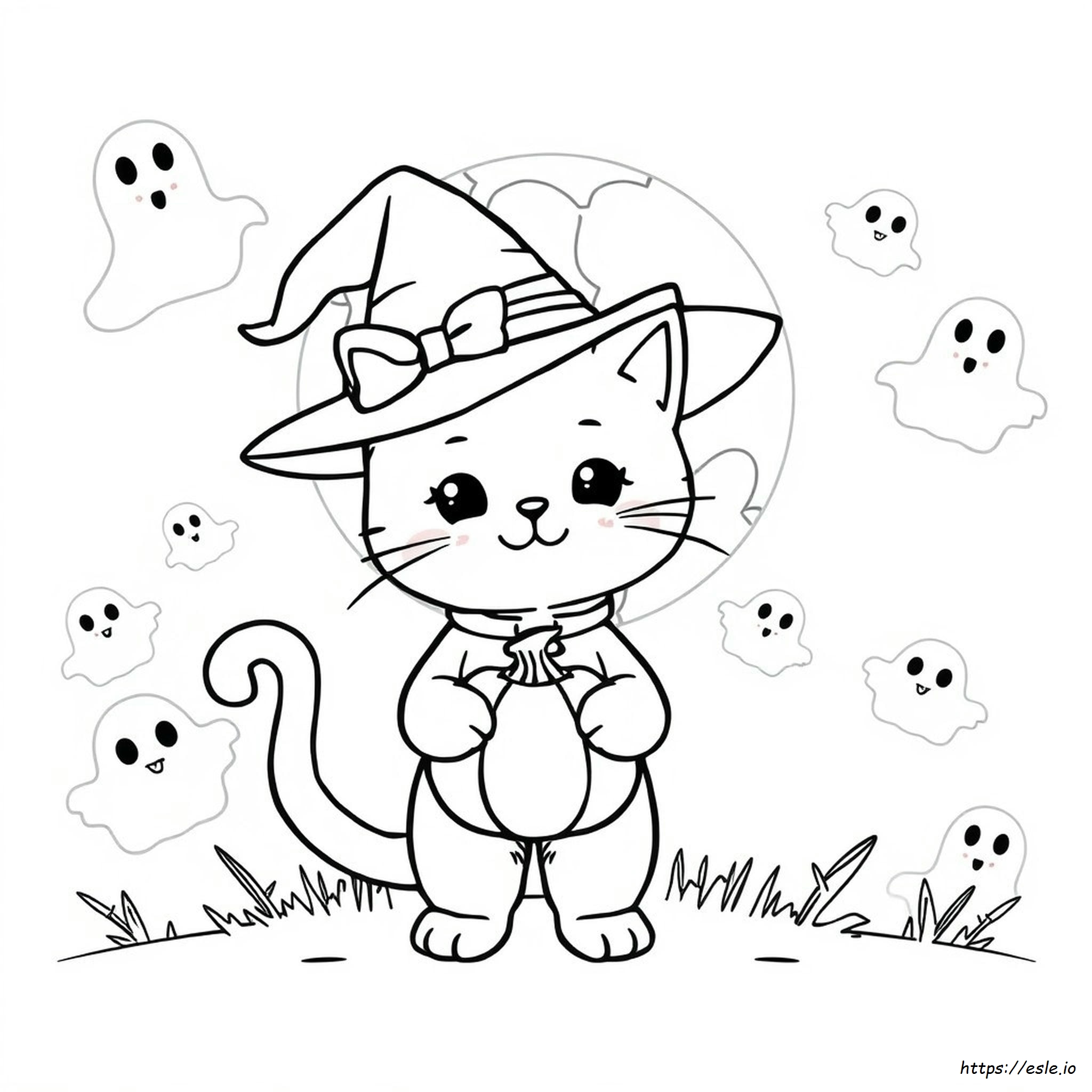 Kawaii Halloween Coloring Pages