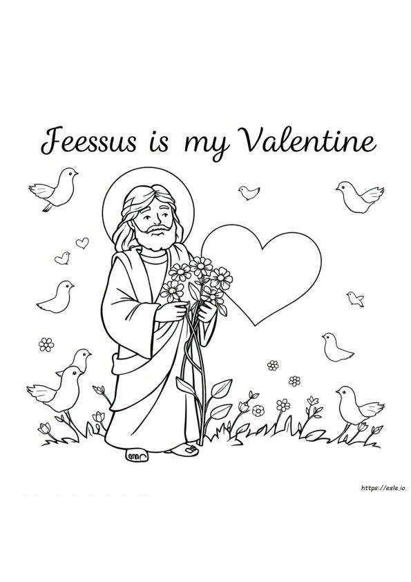 Iisus Este Valentinul Meu De Colorat