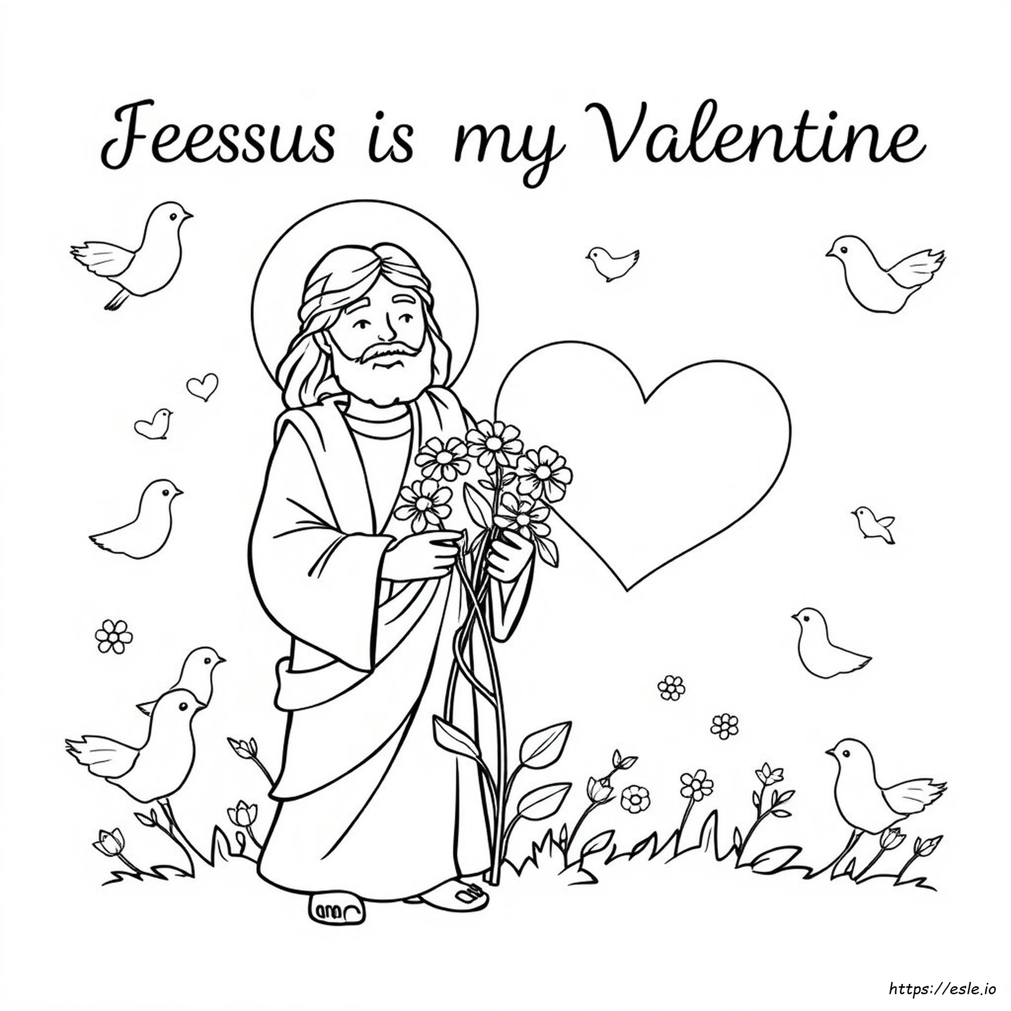 Jesus Is My Valentine Coloring Page