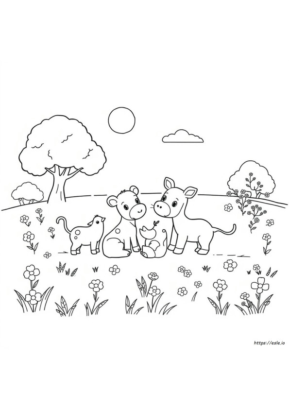 Animals Coloring Pages For Kindergarten