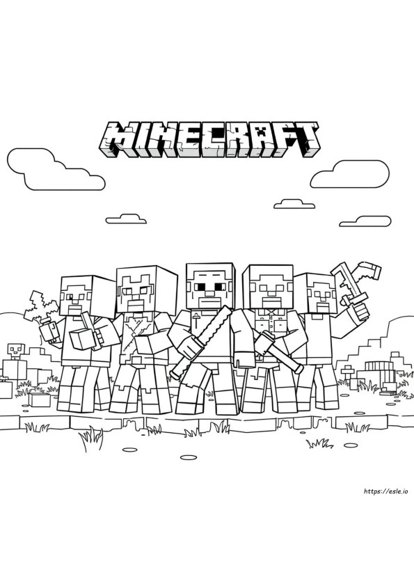 Minecraft Hahmot V rityskuvat Ilmaiset Tulostettavat V rityskuvat 
