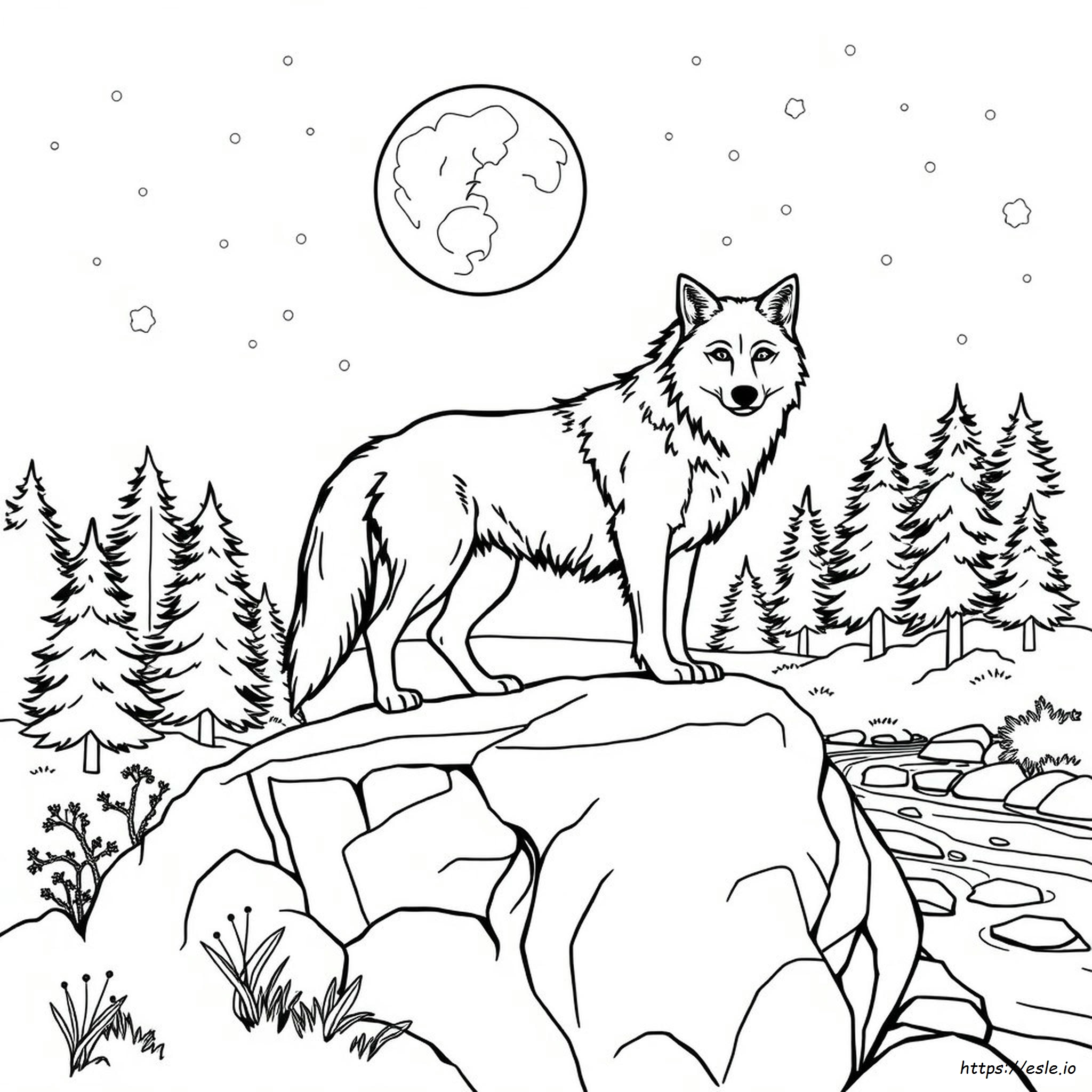 Lobo Para Colorear Para Adultos