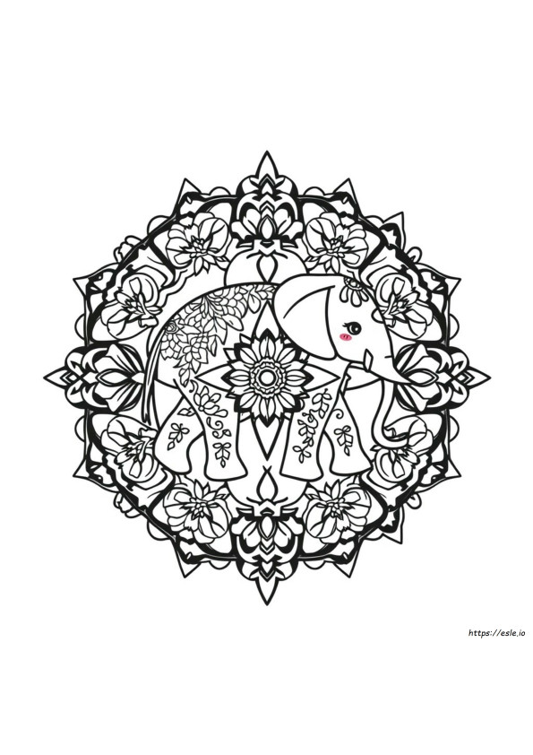 Elefante Mandala Para Colorir Em Pdf