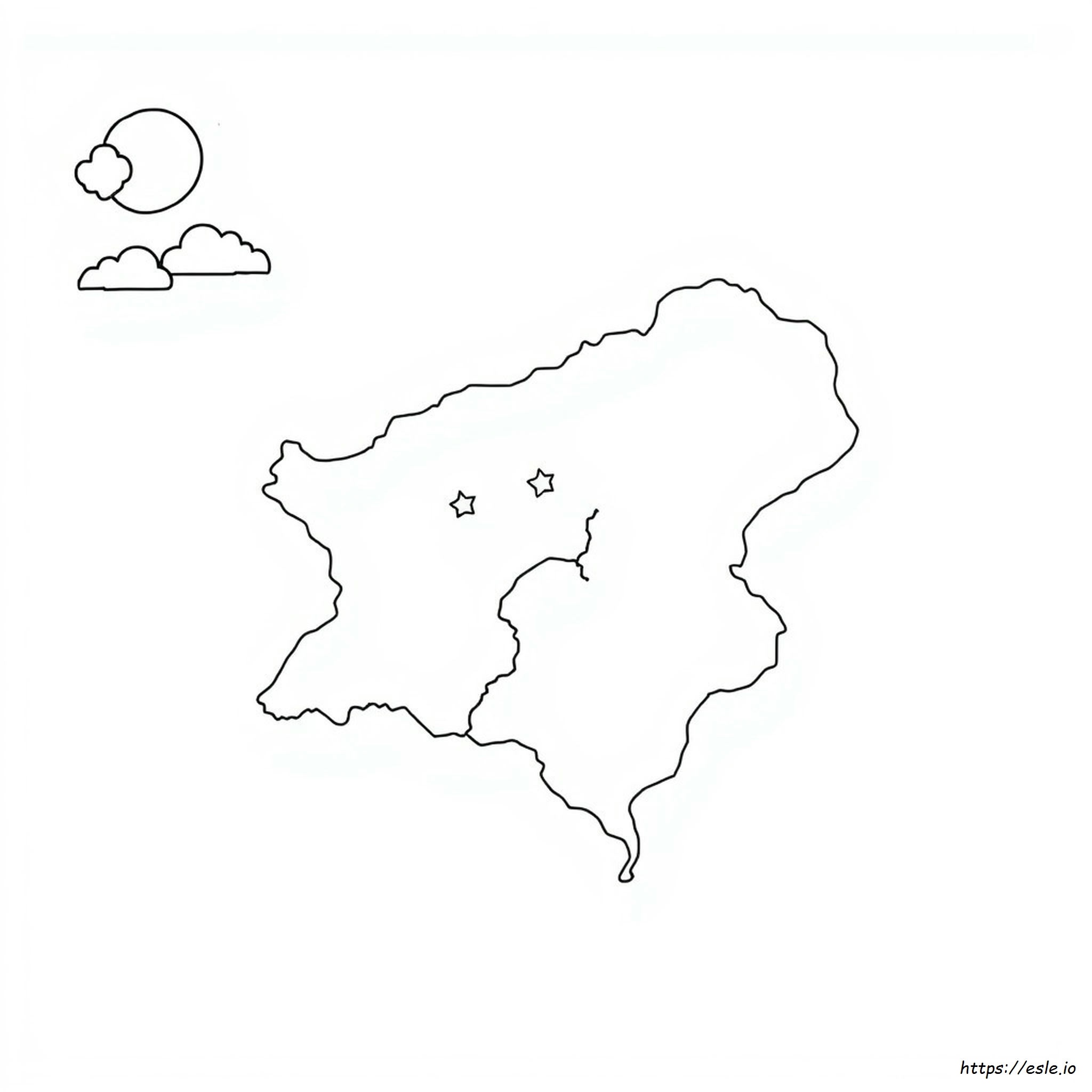 Country Map Coloring Pages