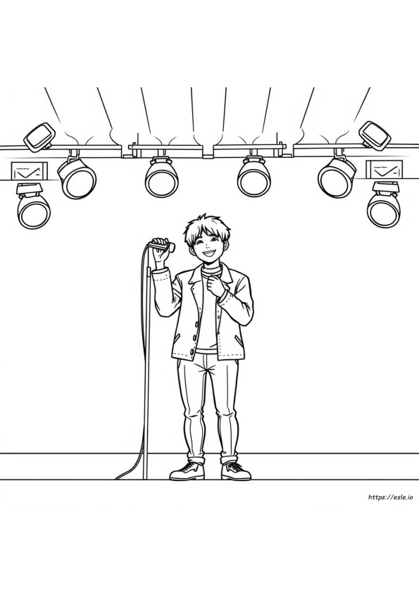 Einfache Bts V Ausmalbilder