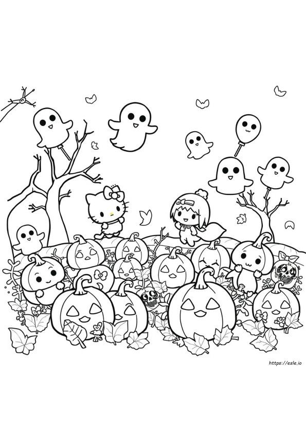 Sanrio Halloween Coloring Pages Printable