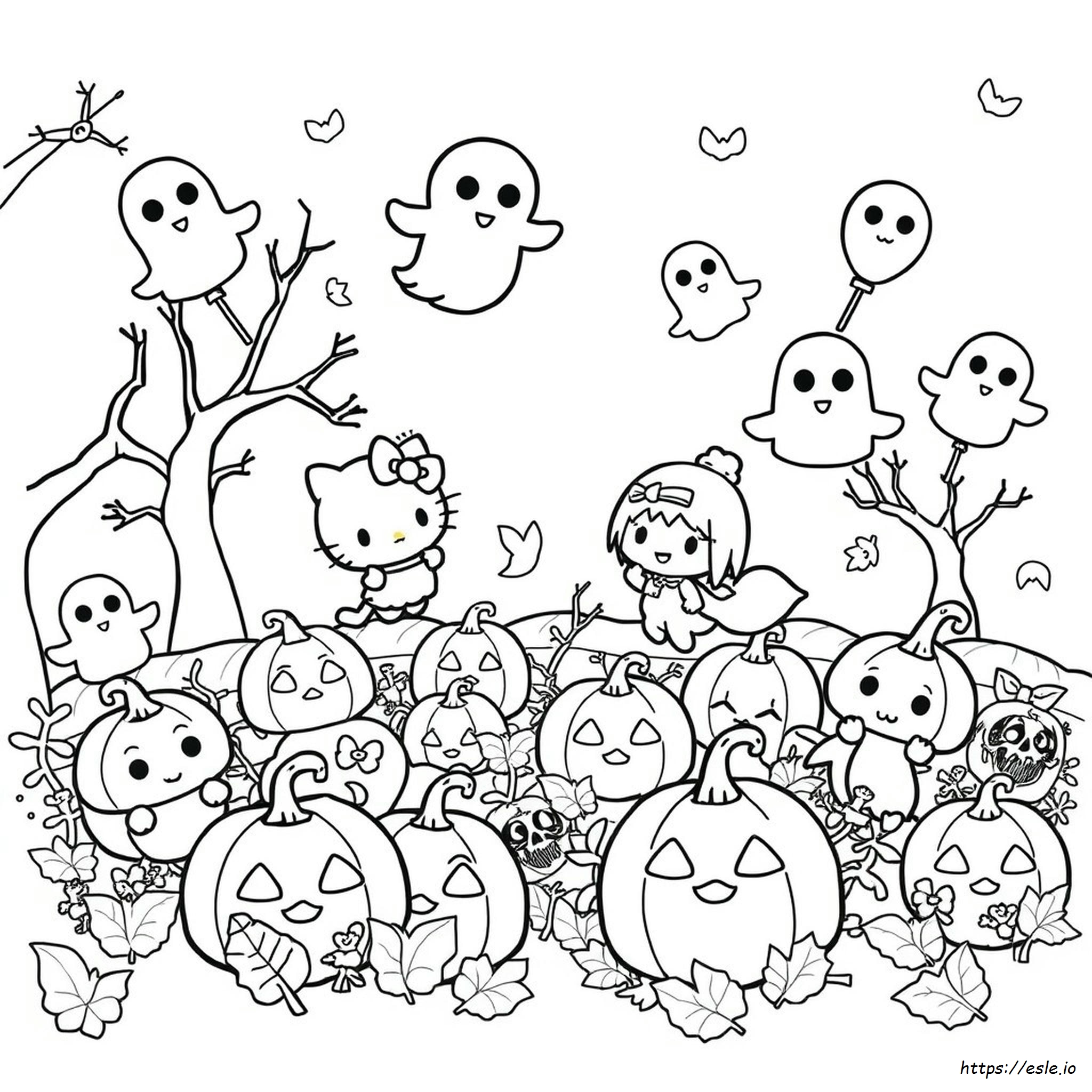 Sanrio Halloween Coloring Pages Printable