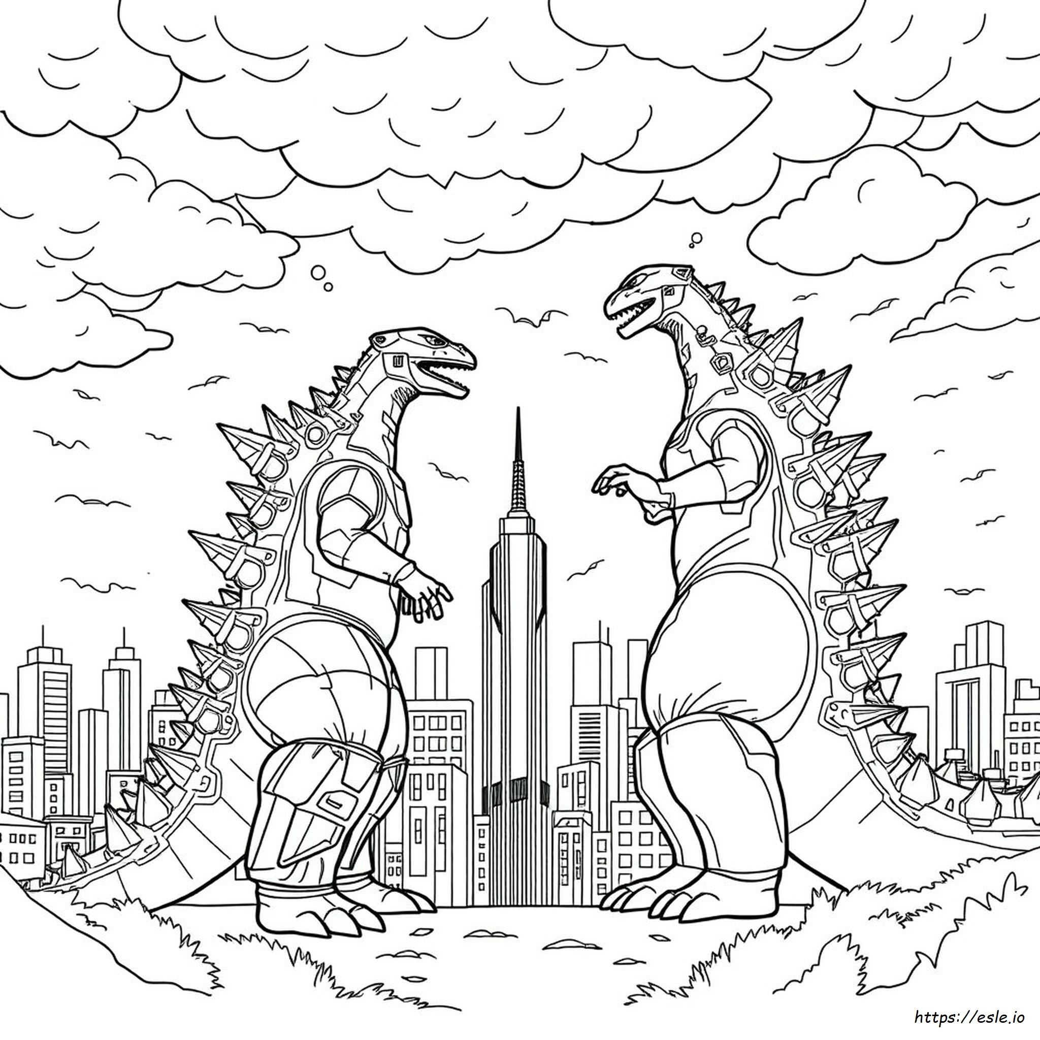 Mechagodzilla Godzilla De Colorat