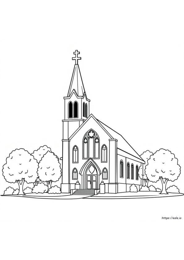 Gereja Katolik Gambar Mewarnai