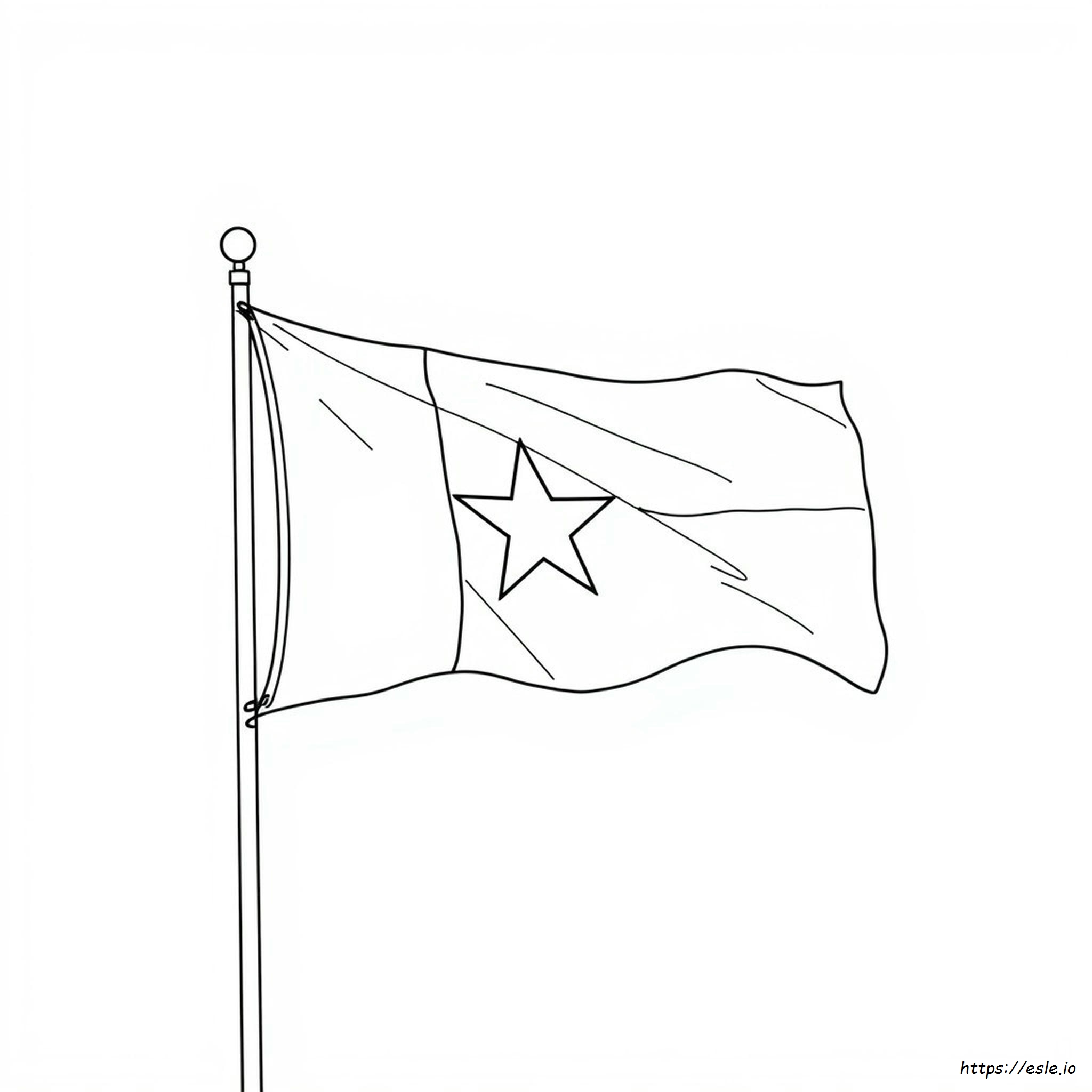 Texas Flag Coloring Page Printable
