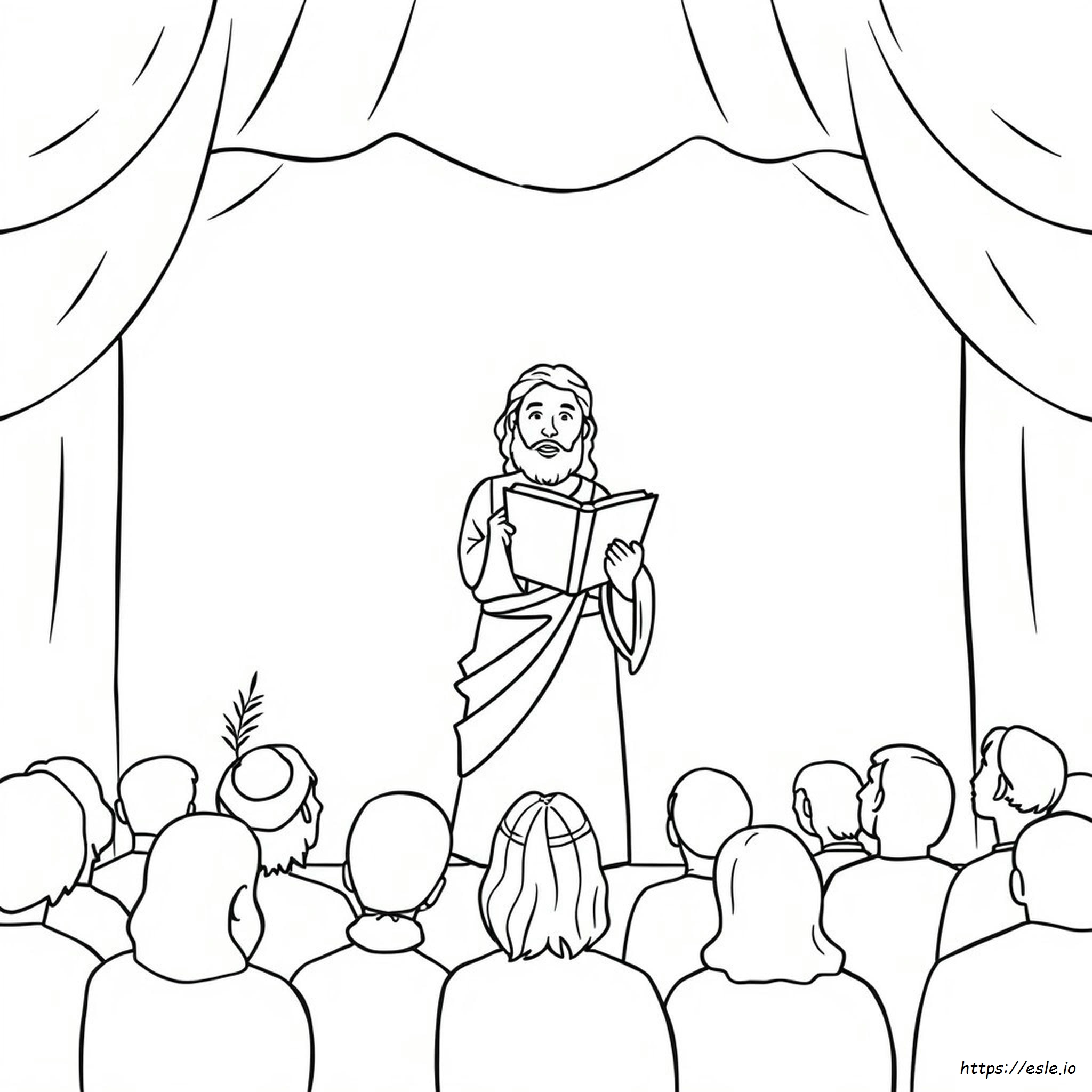 Jesus Thanksgiving Coloring Page
