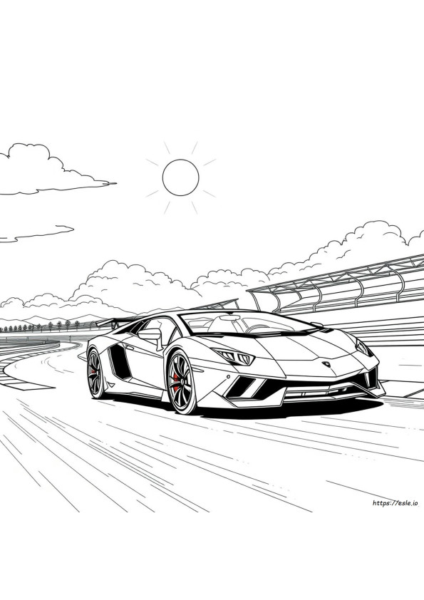 Lamborghini Aventador Coloring Page