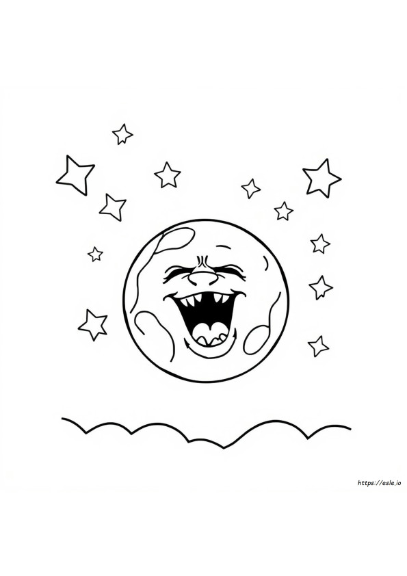Roaring Moon Coloring Page