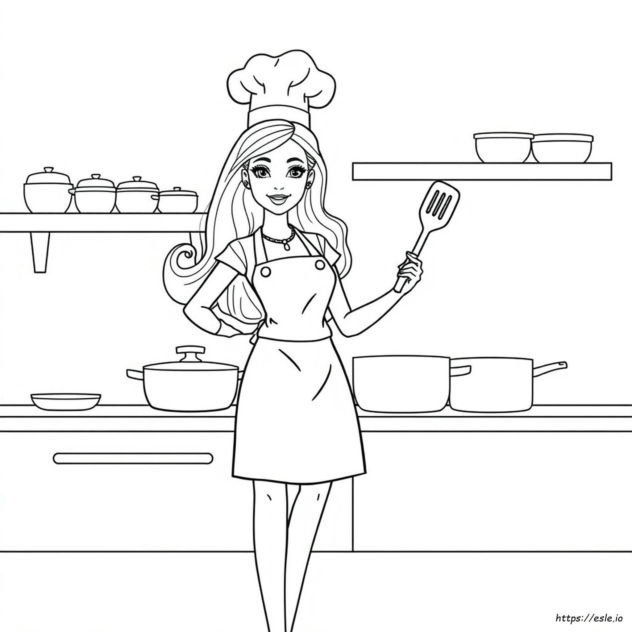 Barbie Chef Coloring Pages