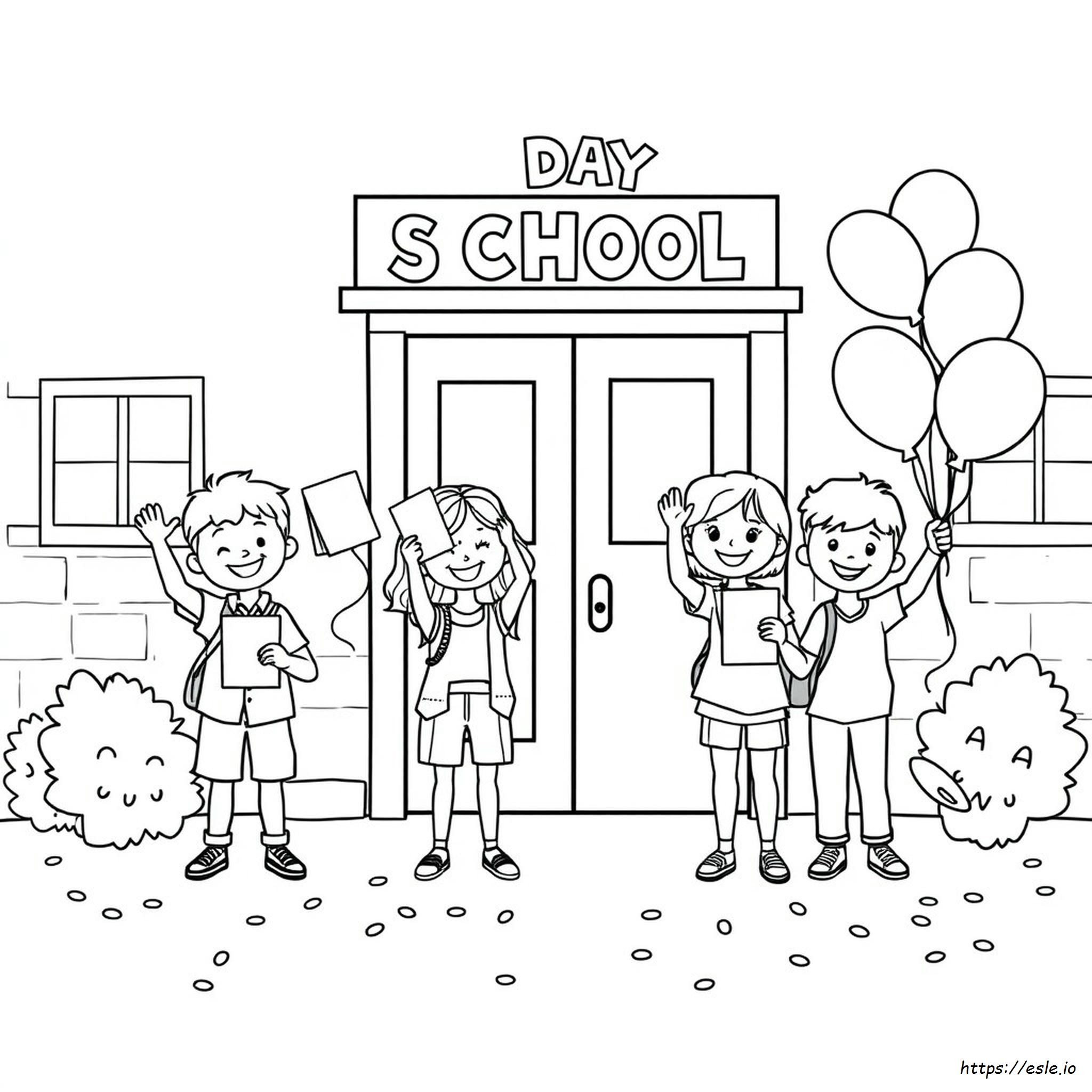 Last Day Of School Coloring Page Free